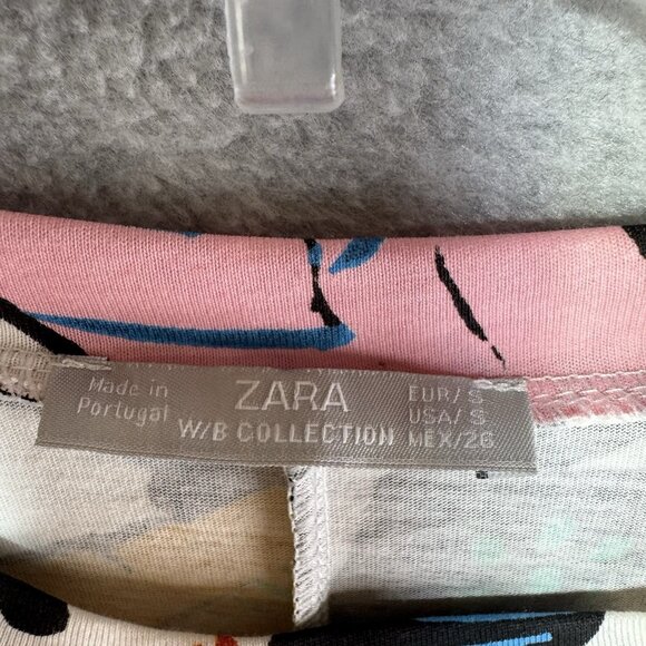 Zara WB Collection Top Artsy Oversized Crop Boho Boxy Lady Glasses Woman Small - Picture 3 of 3